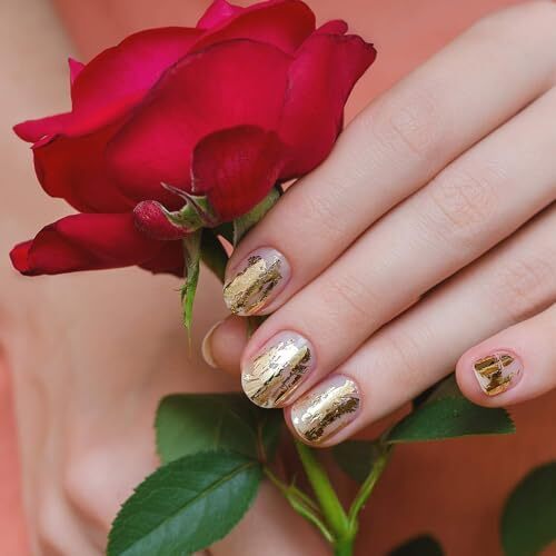 10 Sheets Holographic Nail Art Foil Transfer Stickers – Metallic Shinny Foil