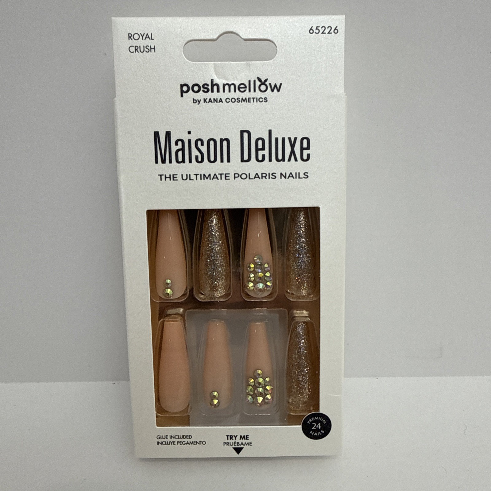 Poshmellow Maison Deluxe 24 Nails Glue Included – Royal Crush #65226