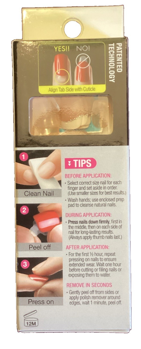 Kiss “Show Off” Press On Nails Super Hold Short Length French FREE SHIPPING!