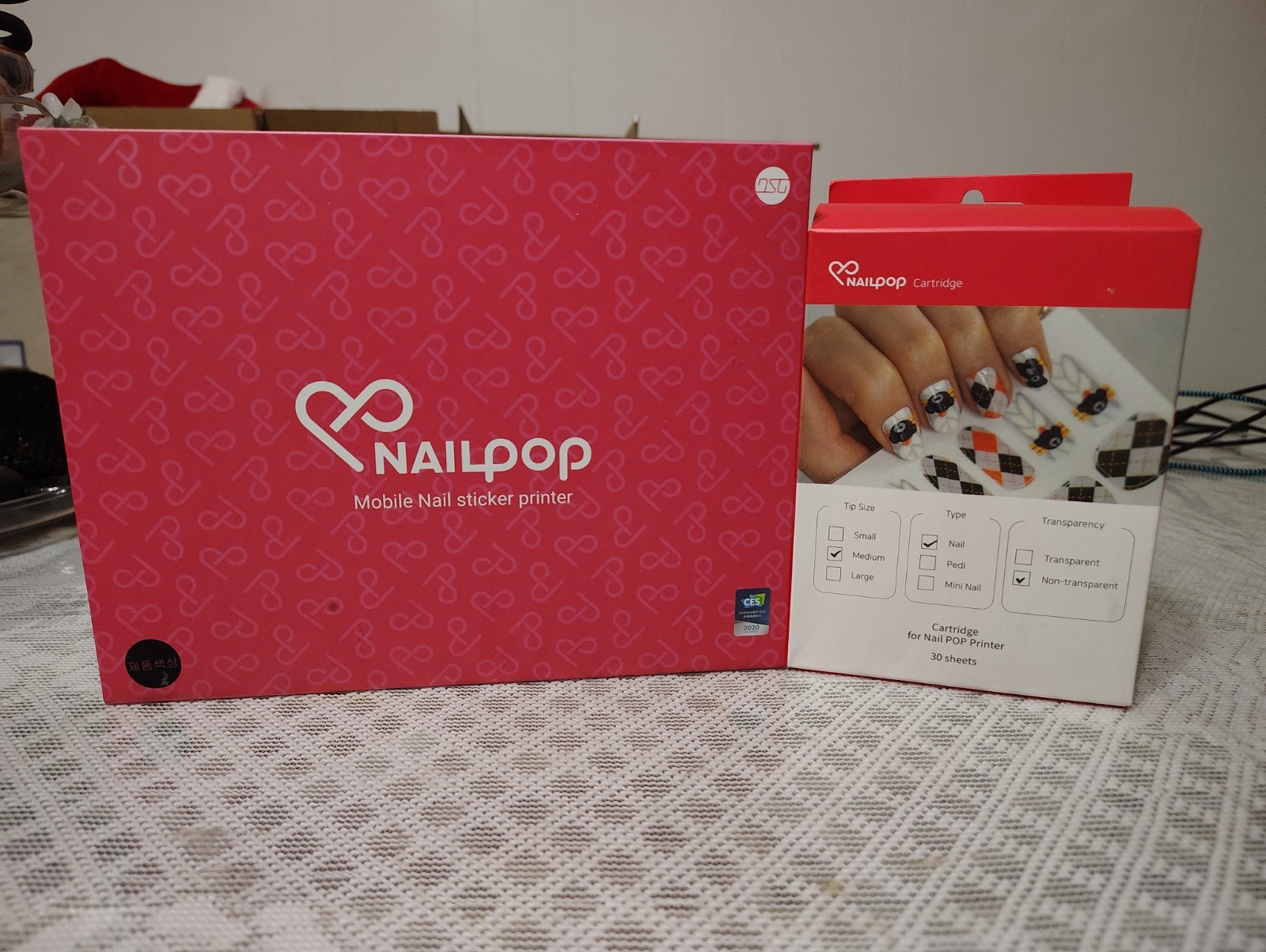 NAILPOP Nail Sticker Printer is USED WITH SOME Cartridge HUGE LOT