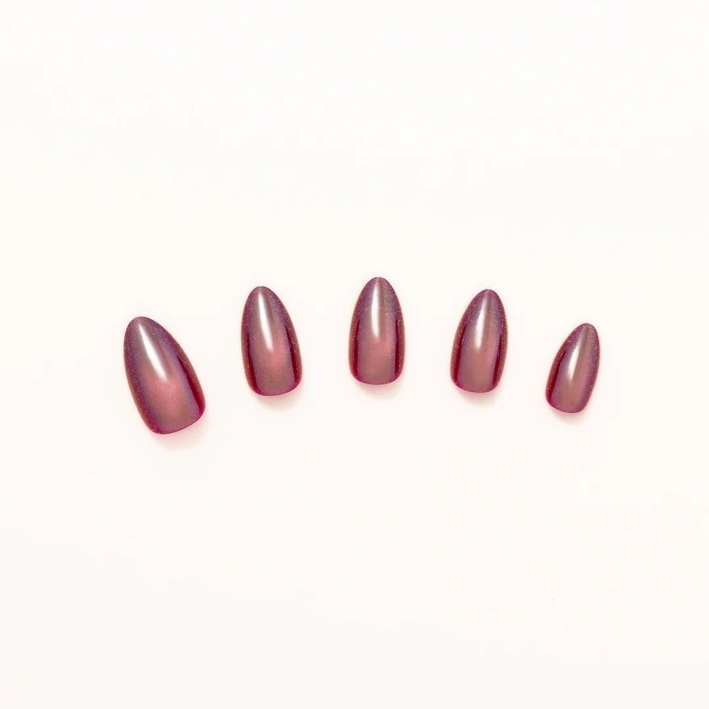 Nail Reformation Almond Press On Nails Shimmer Cat Eye Glue Kit 32 Count