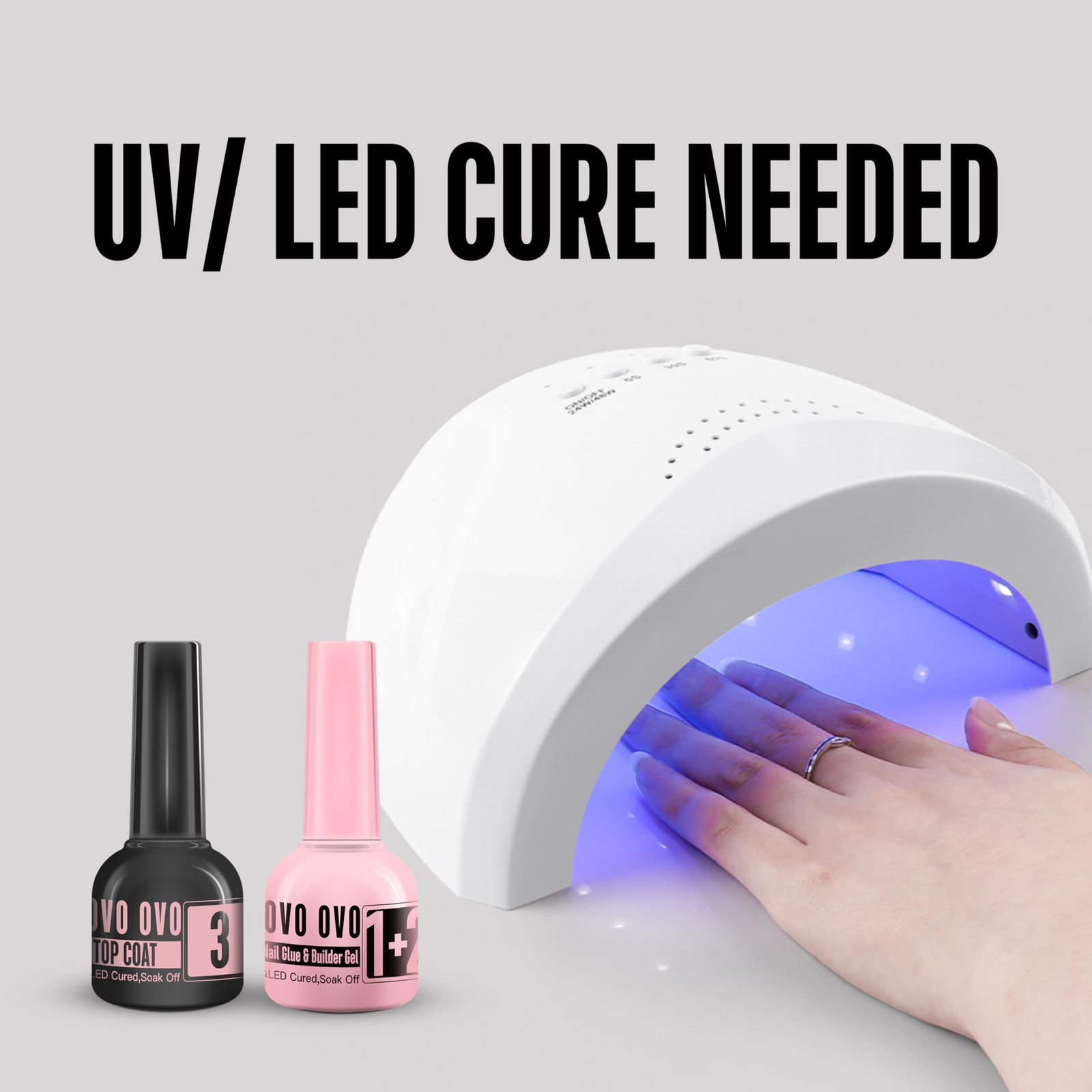 French Tip Solution Kit, Including One Muti-function UV Nail Glue (also can w…