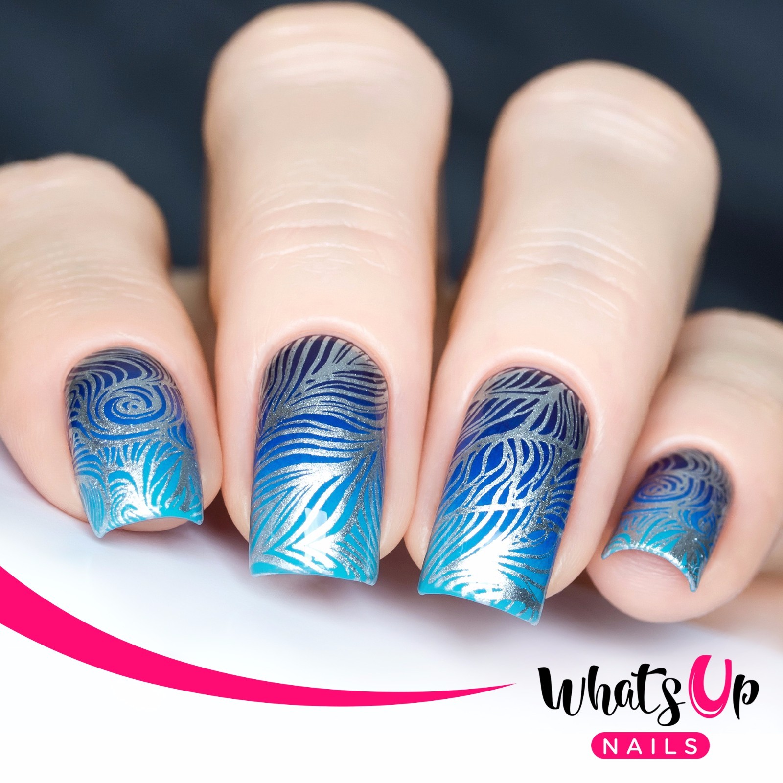 B002 Water Marble to Perfection Stamping Plate For Stamped Nail Art Design