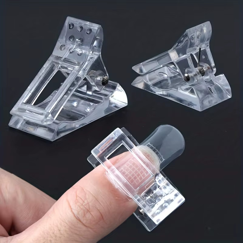 Acrylic Nail Clip Transparent Gel Quick Building Nail Tips Clips Fingernail Exte