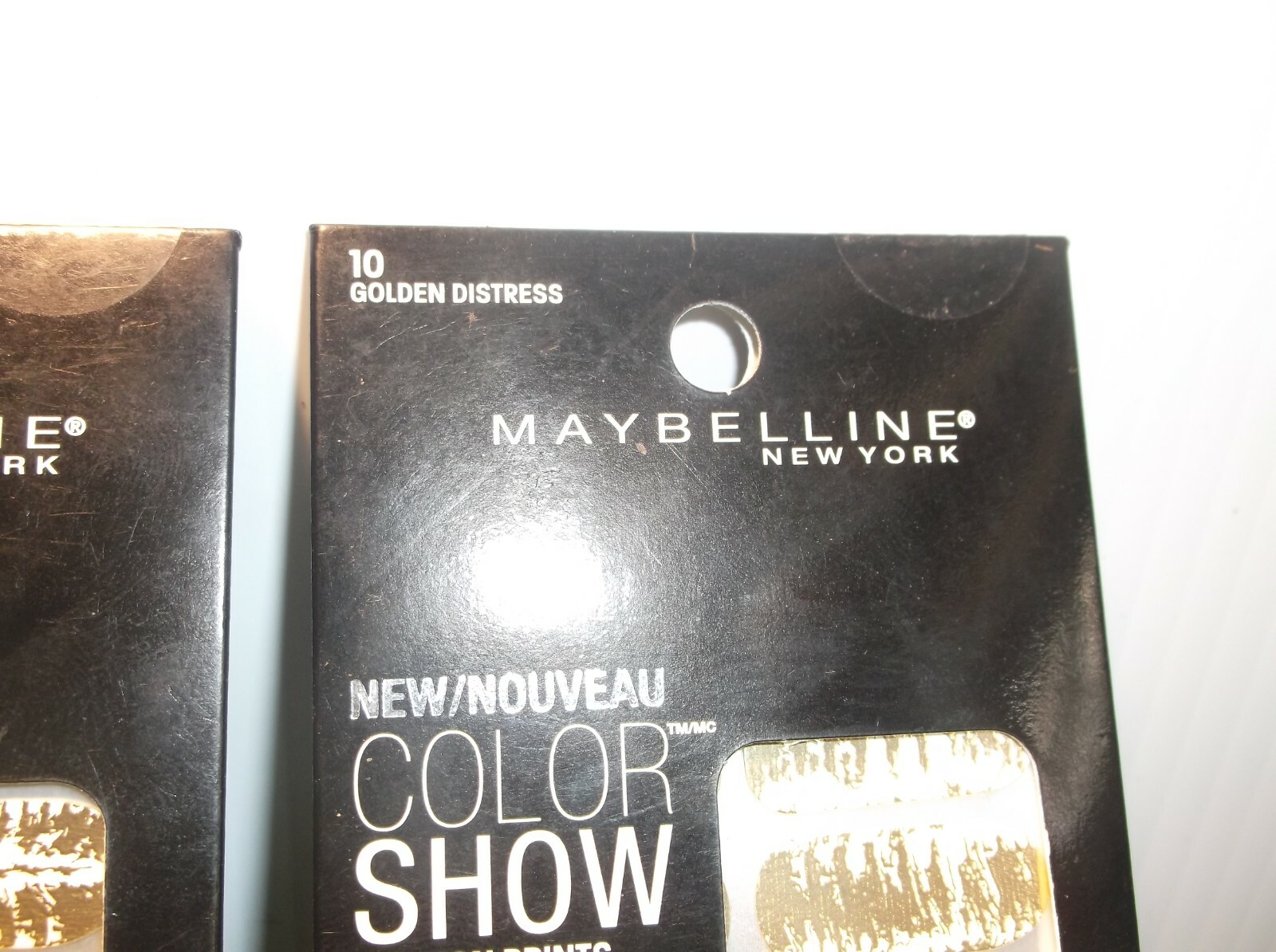 5 Packs Maybelline Color Prints Mirror Effect Nail Stickers 10 Golden Distress
