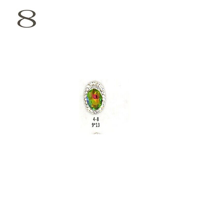 NAIL JEWELLERY DECORATION CRYSTAL SILVER RHINESTONES GEMS CHARM 3D ALLOY