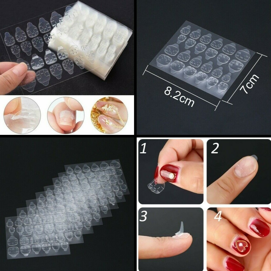 Double-Sided Nail Glue Tape Sticker Adhesive Nail Tabs for Press on Nails Jargod