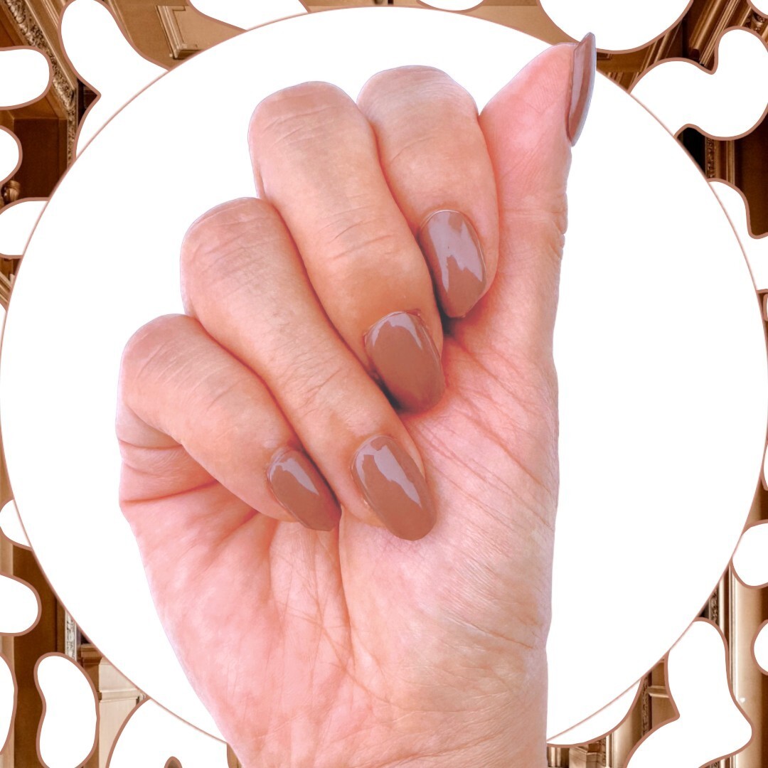 20 Gel Nail Wrap Stickers, Taupe Flesh Luxe, Semi Cured UV/LED Nail Art Design