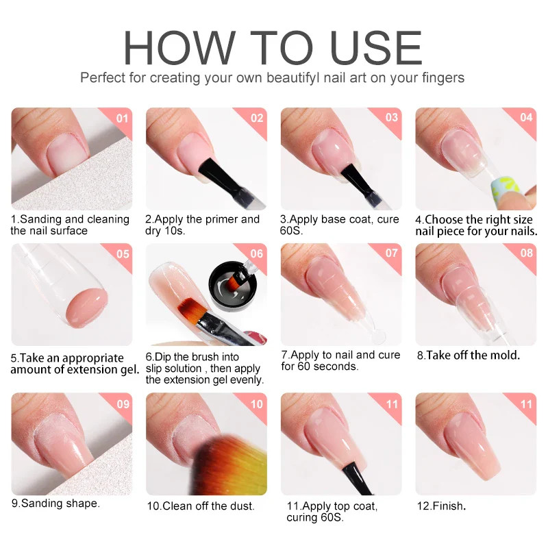 Limegirl Acrylic Manicure Kit UV LED Light Gel Varnish Kit Gel Extension NailKit