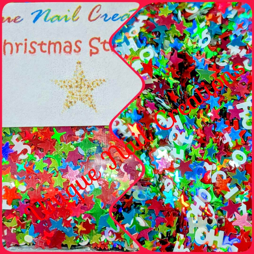 Limited Edition Glitter Mix~CHRISTMAS STAR~Nail Art/Body Glitter/festival/Slime