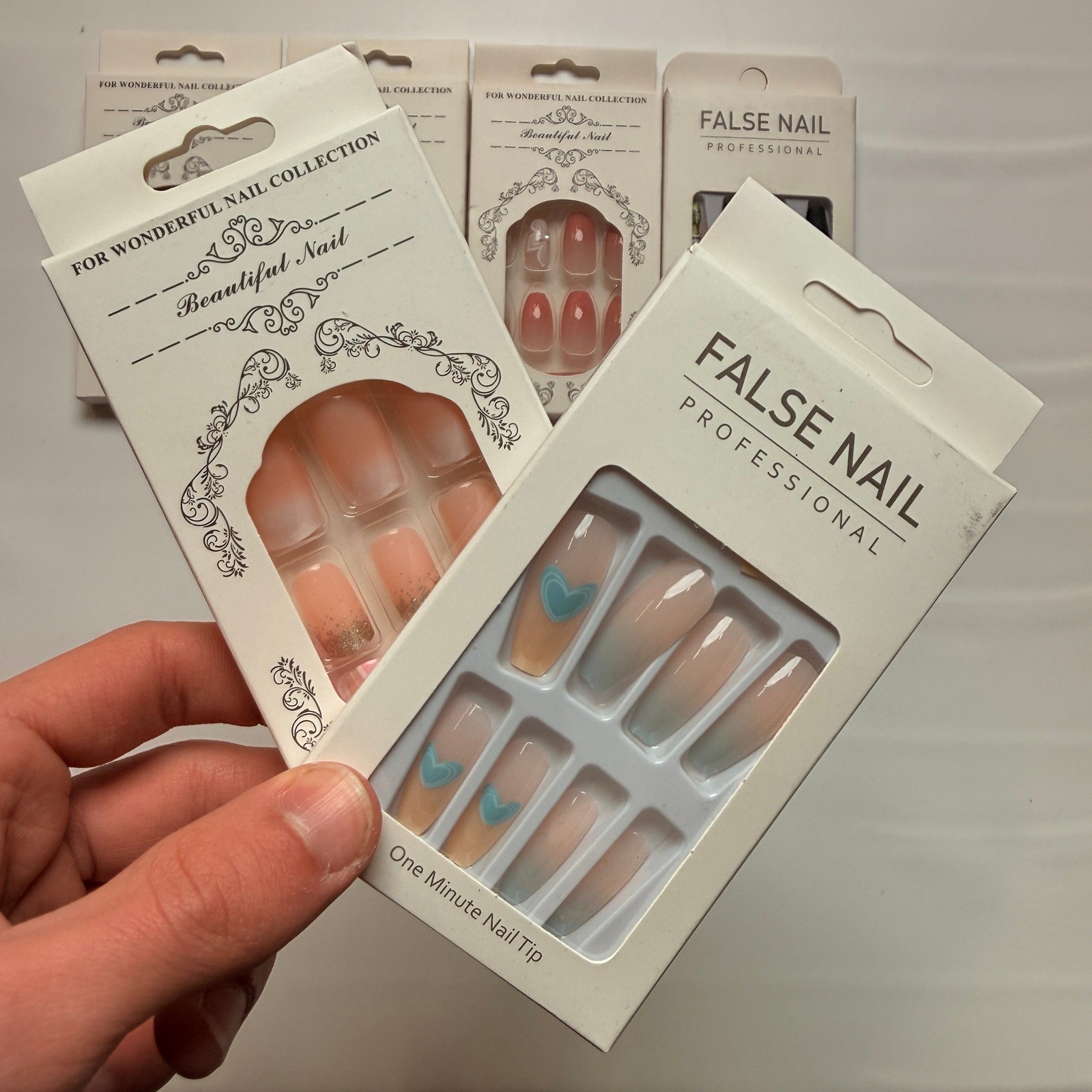 Lot of 10 Pack of 24 New False Press On Nails Assorted Designs and Colors №N35