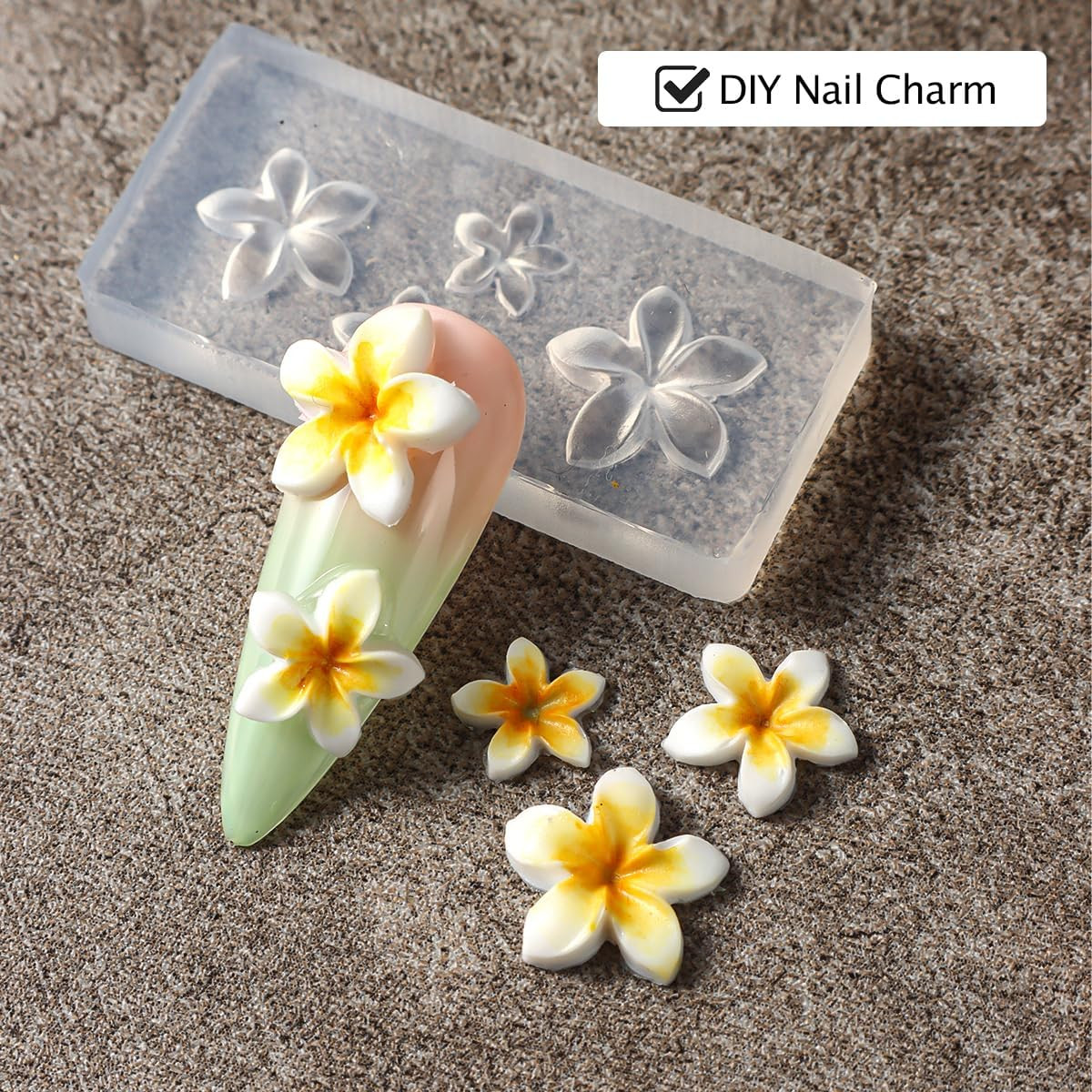 3PCS Silicone Nail Art Molds for 3D Floral Designs and DIY Resin Crafts
