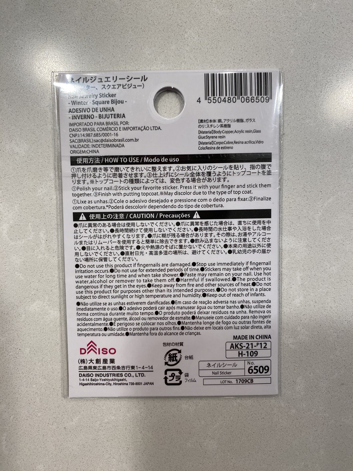 DAISO 3D Nail Jewelry – Easy Stick-on 10 Finger – DIAMOND CRYSTAL -US Quick Ship