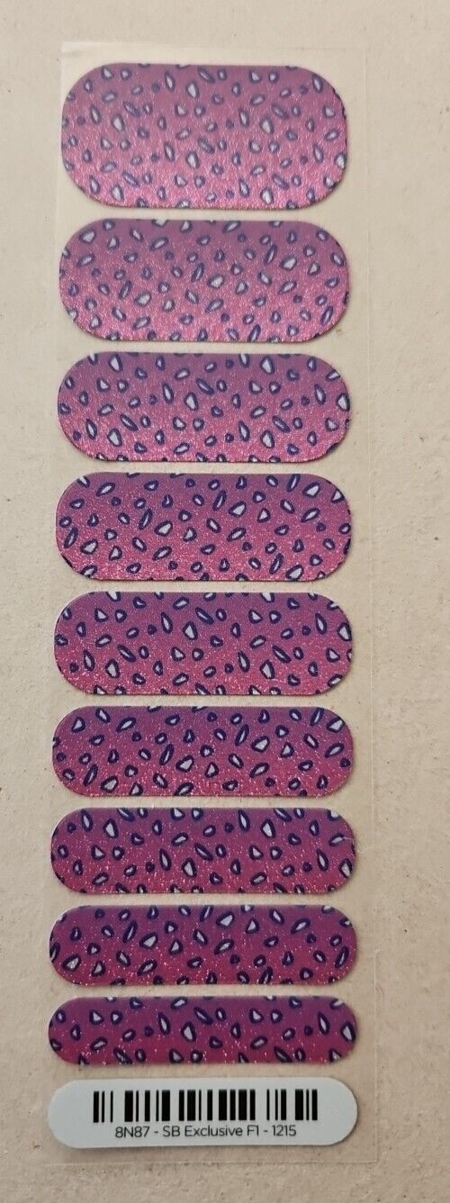 JAMBERRY DECEMBER 2015 STYLEBOX F1 – PURPLE HALF SHEET NAIL WRAP RETIRED DEC 15