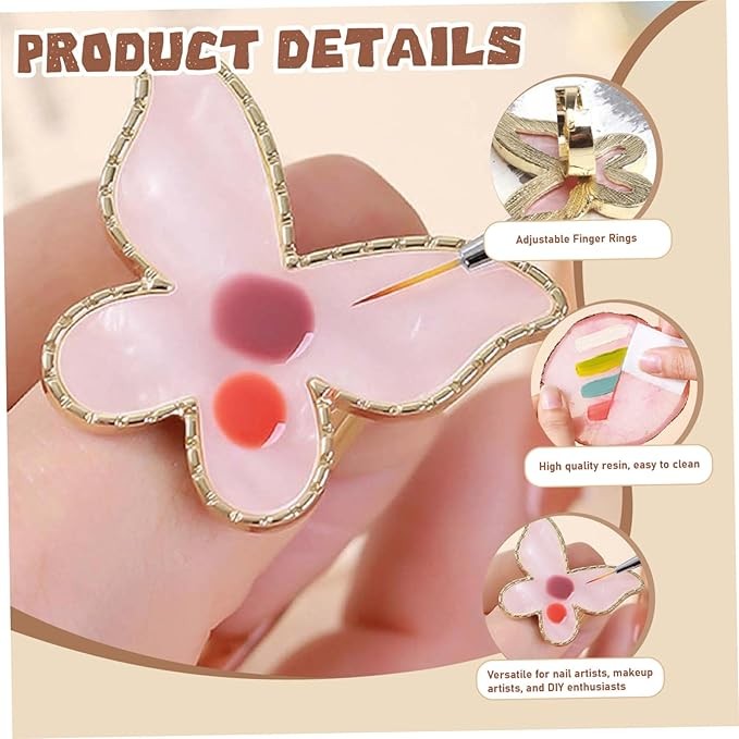 Irregular Nail Polish Palette Resin Nail Art Mixing Palette Ring Professional