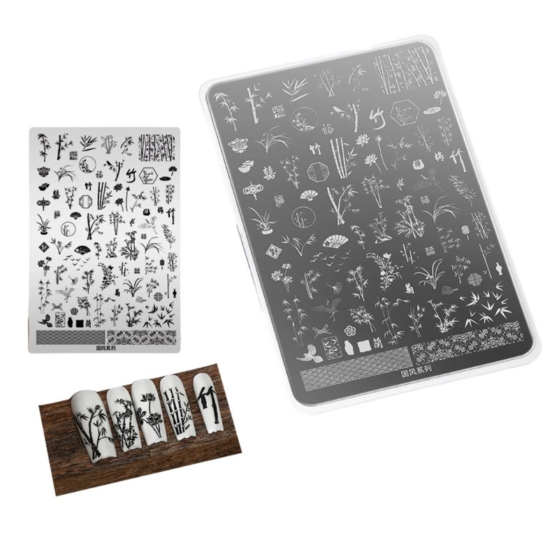Artistic Nail Design Transfer Plates Precise Carved Patterns Nail Stamping Plate