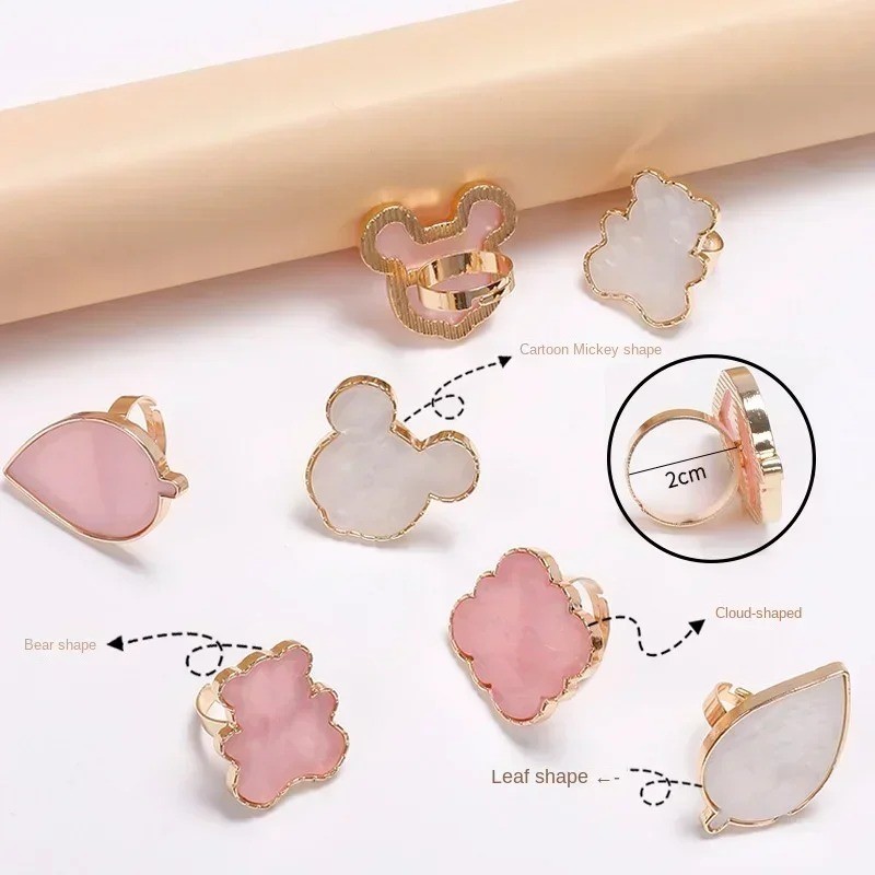 1-Pc Luxury Resin Agate Nail Art Palette ring