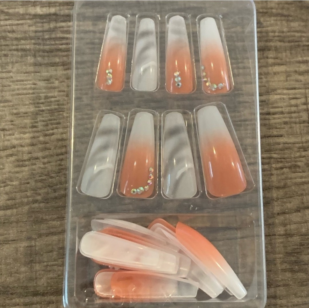 Xl/XXL Rhinestone Press On Nails