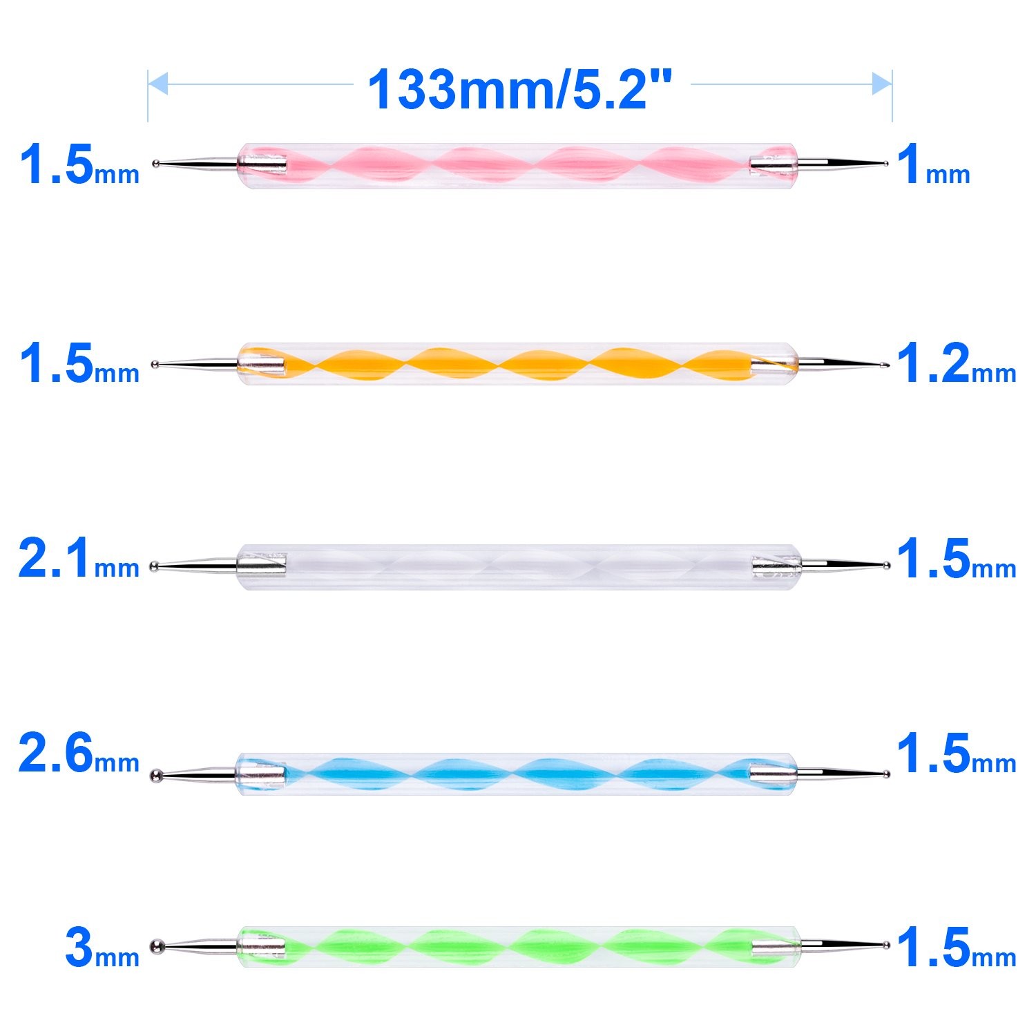 10PCS Dotting Tools Set For Nail Art, Embossing Stylus For Painting