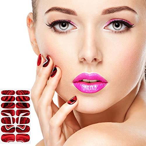 280 Pieces 20 Sheets Full Wrap Self-Adhesive Marbling Nail Polish Strips