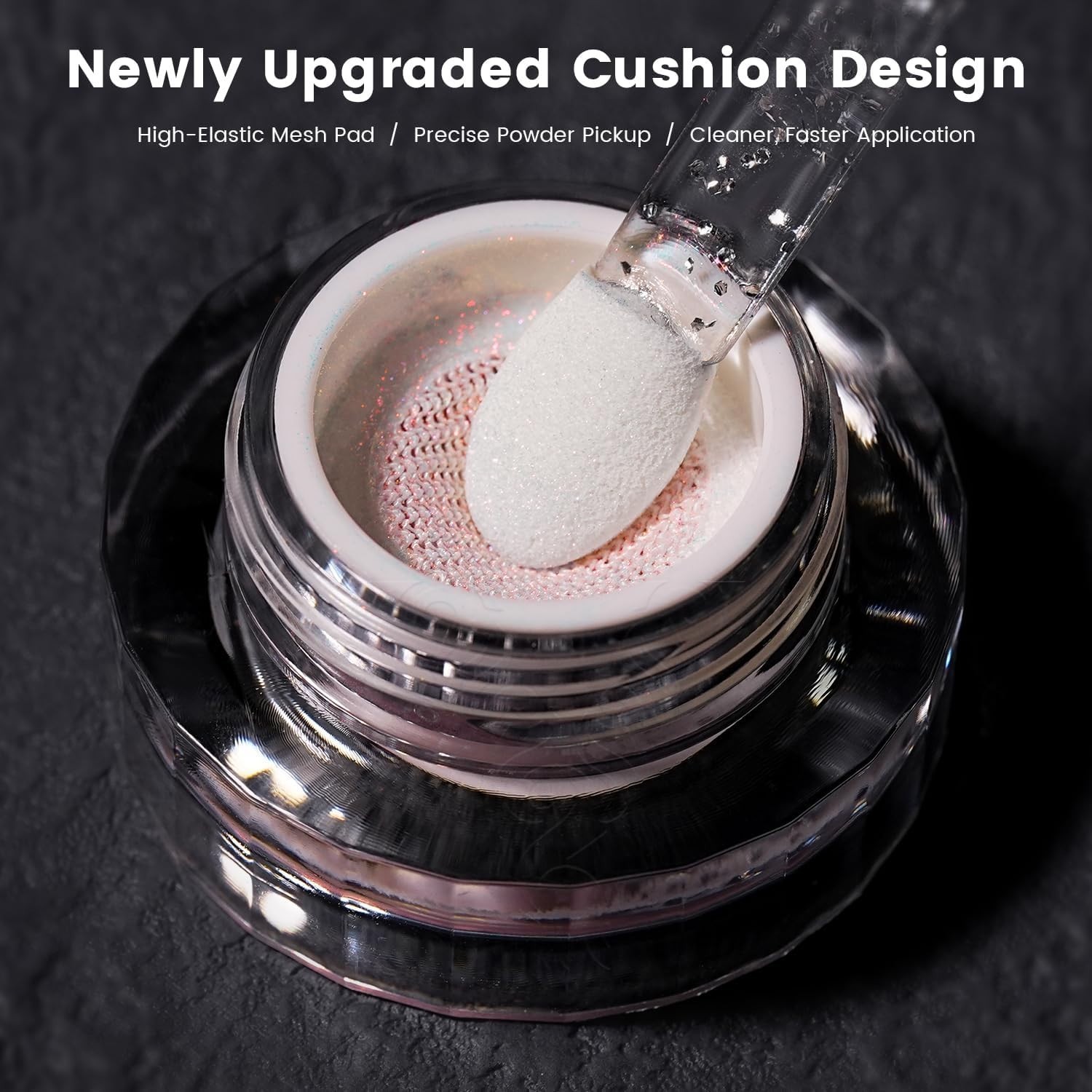 GleamTap Cushion Aurora Nail Powder GT111 Afterglow – Mermaid Chrome Glitter