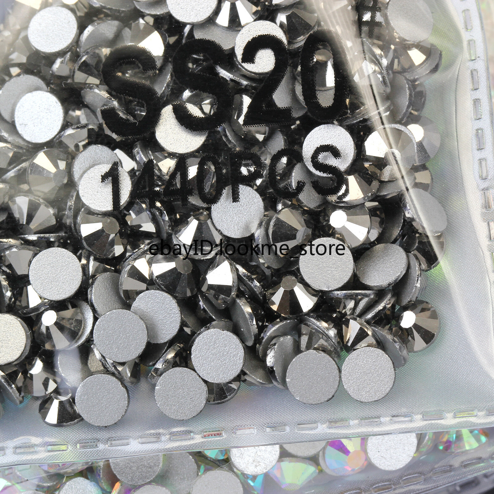 1440pcs 5mm (ss20) Crystal Glass Rhinestones Flatback Gems Nail Art Crafts Decor