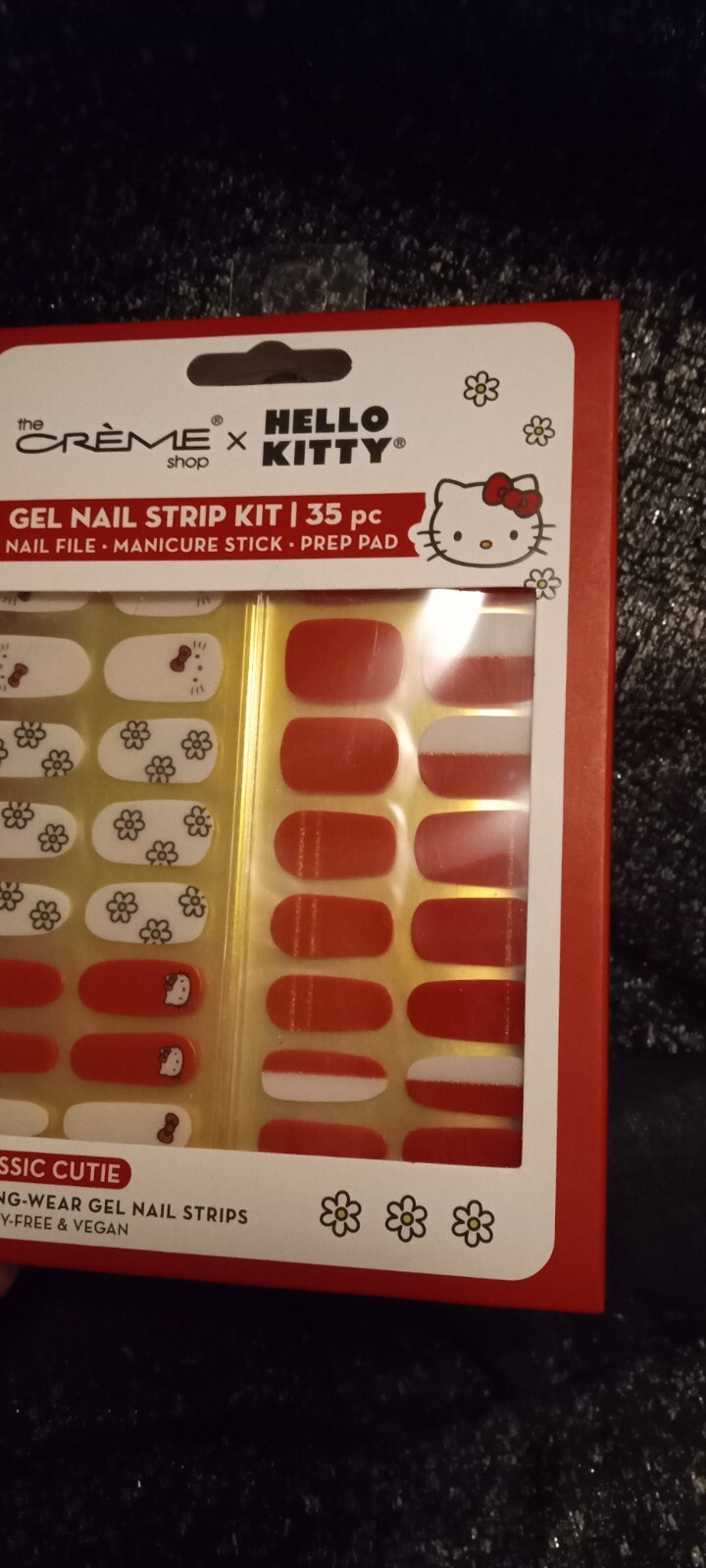 Sanrio The Créme Shop HELLO KITTY CLASSIC CUTIE Red & White Gel Nail Strips❤️