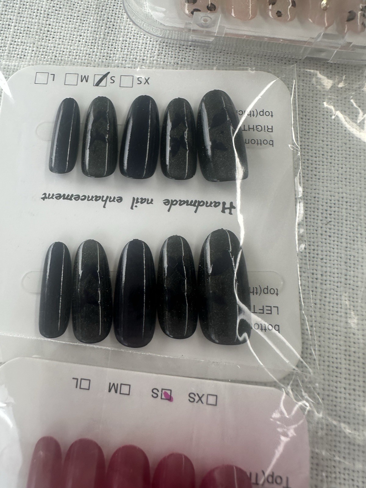 10 pairs 100 pieces press-on nails lot in size small