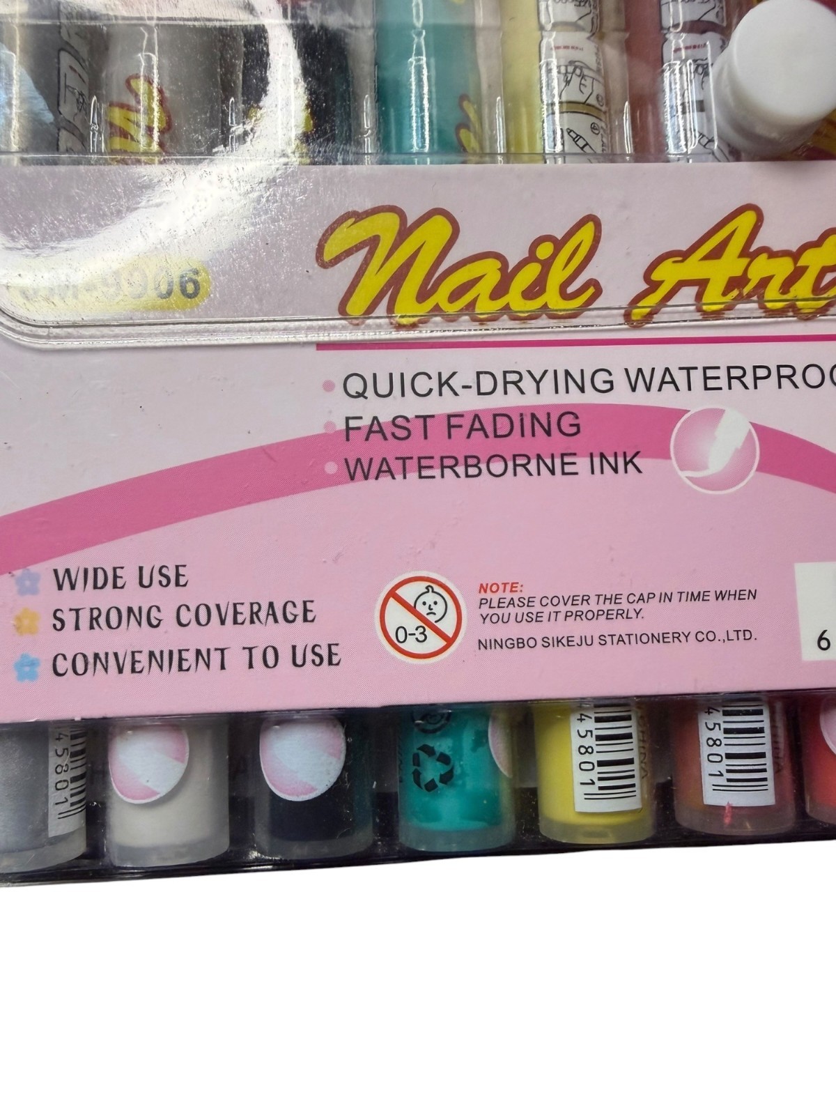 12 Color Nail Art Pen Set Quick-Drying Waterproof Waterborne Ink Design Fun