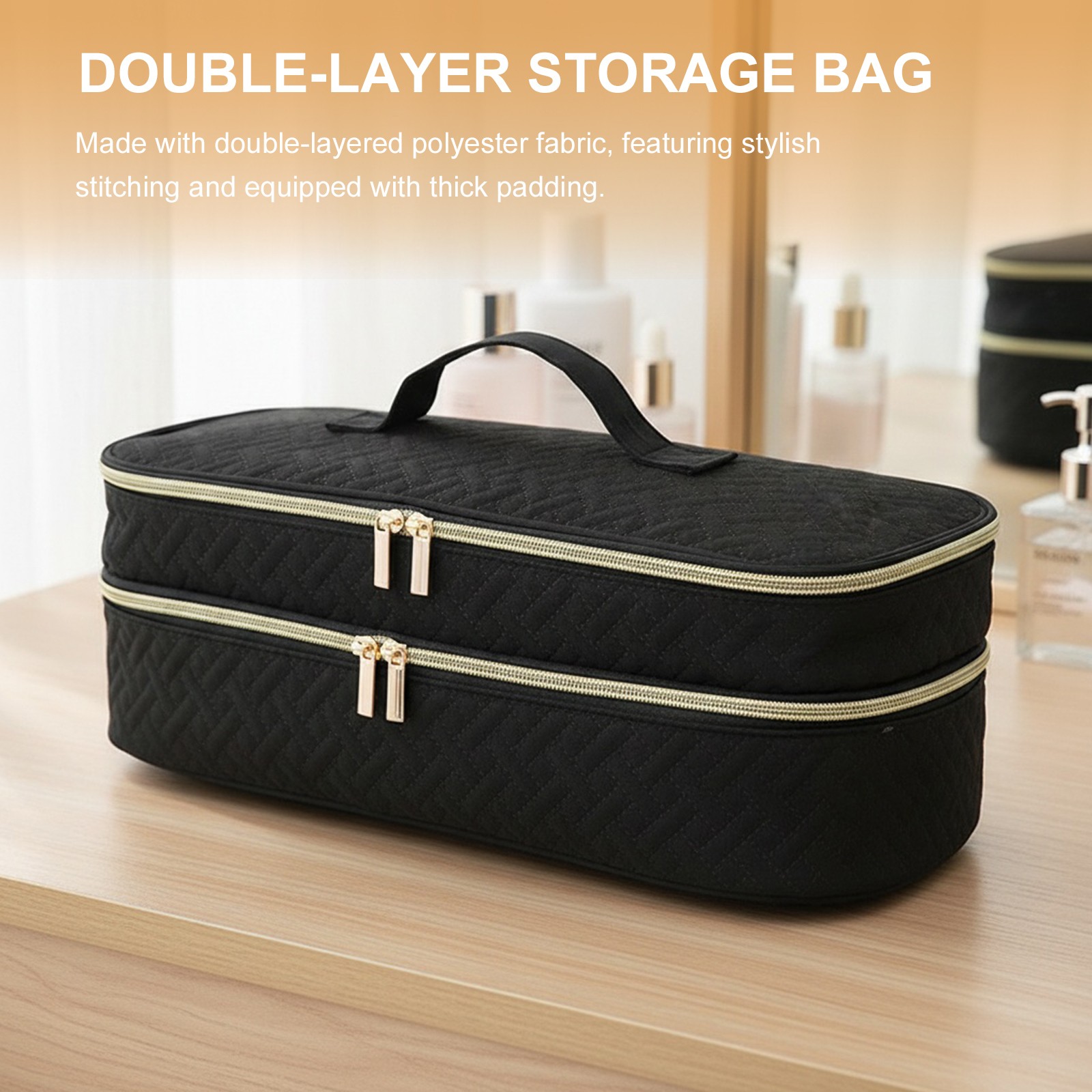 Nail Polish Organizer Case Double Layer for Woman Gift Household Manicure Tools