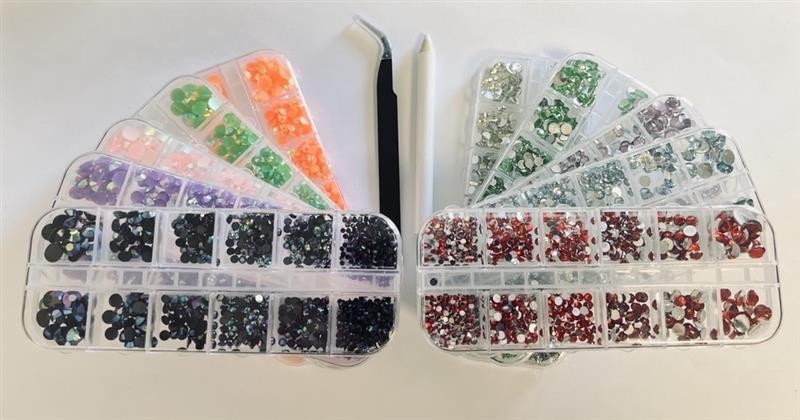 Multicolor Round Flat Back Resin Crystal Rhinestone Nail Jewelry Crafting Gems