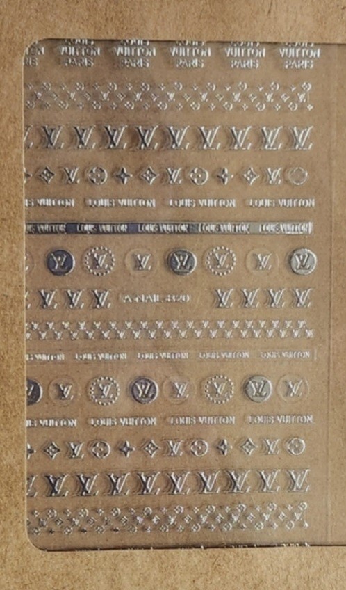 NWT NAIL ART DESIGN SELF-SEAL STICKERS N°39 SOLID SILVER!