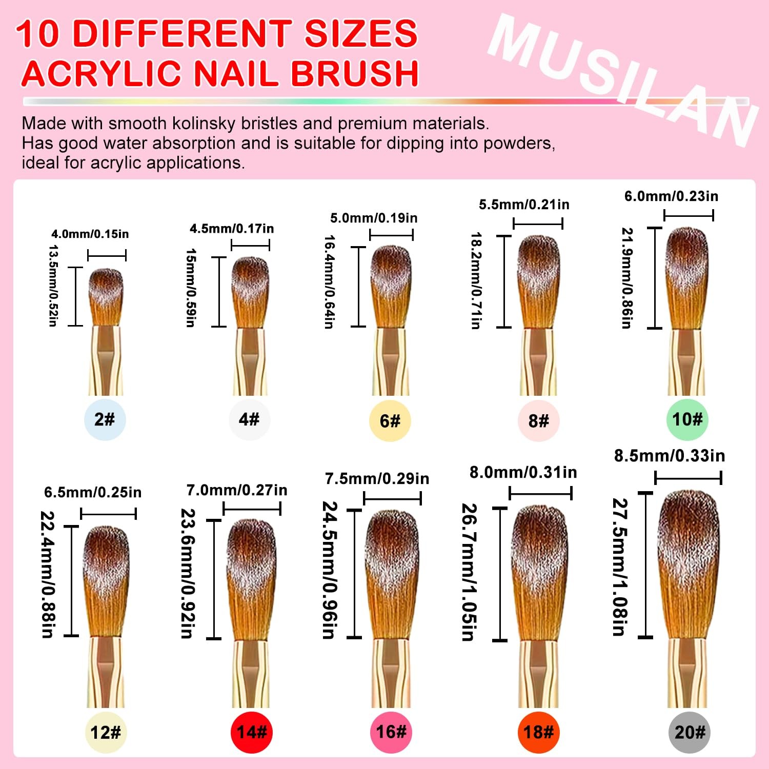Nail Art Brushes Set,10pcs Nail Art Tool Set Nail Art Design Pen Painting Too…