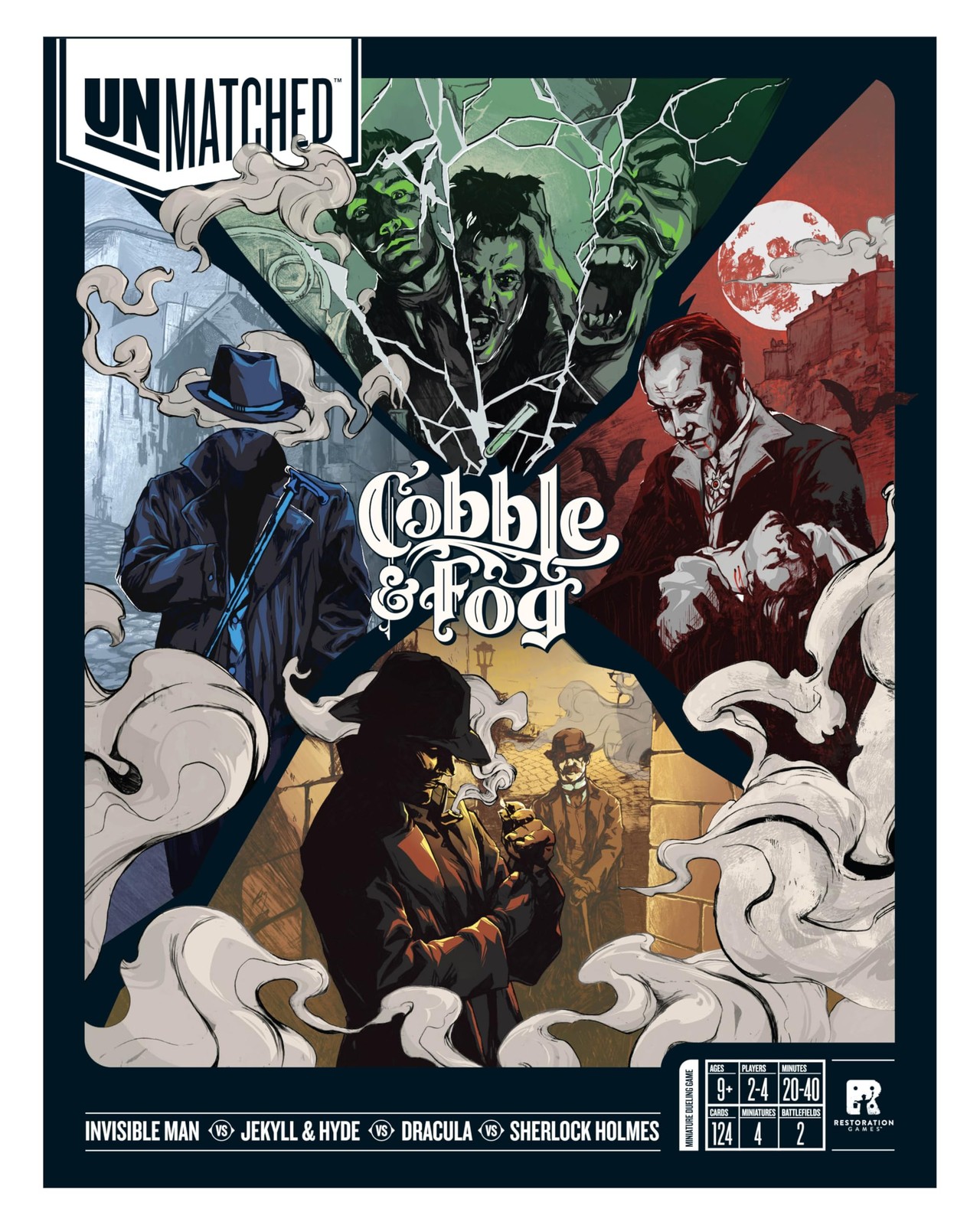 Restoration Games Unmatched Cobble & Fog – 9x3x11.6 inches, Not Applicable