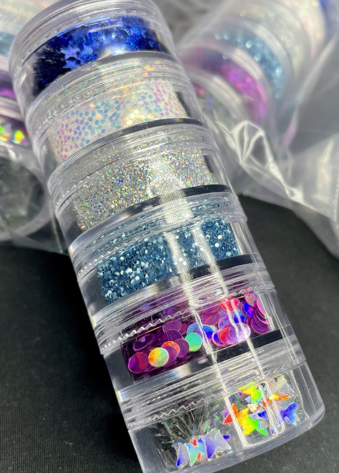 Colorful Nail Glitter Powder Sequins Laser Foils Flakes Nail Art Decoration Tips