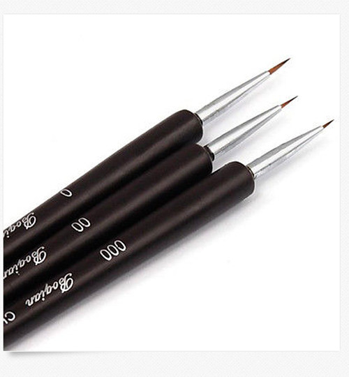 3PCS Nail Art Pen Dotting Painting Drawing UV Gel Liner Polish Brush Tool Set US