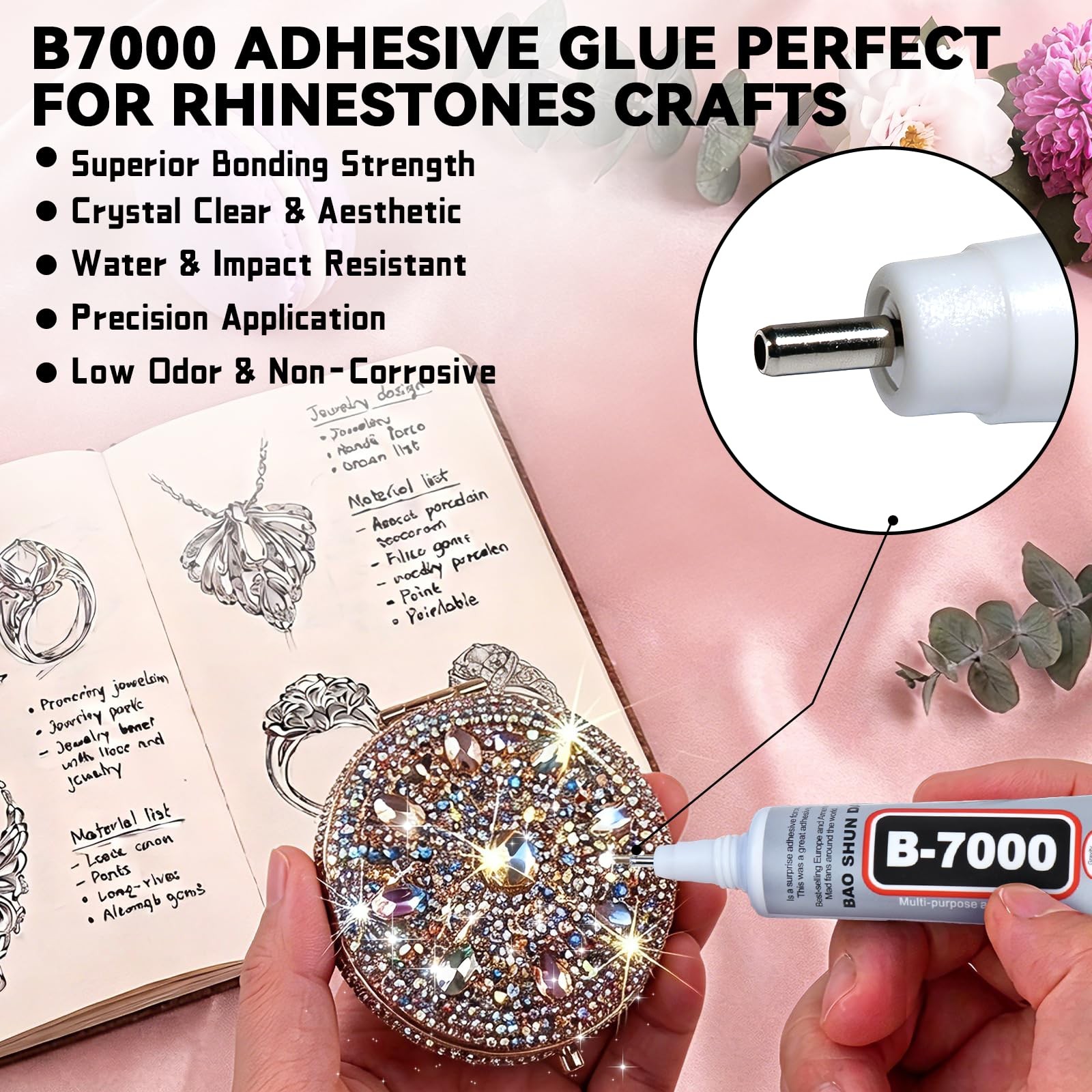 Bedazzling Kit 42 Colors, Bedazzler Kit with 42000Pcs Rhinestones, Tweezer, 3…