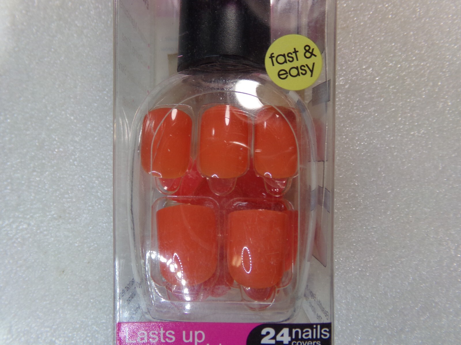 Nadeco Nails “Compare to imPRESS” Press-on Nails short, Shiny Blue Pink