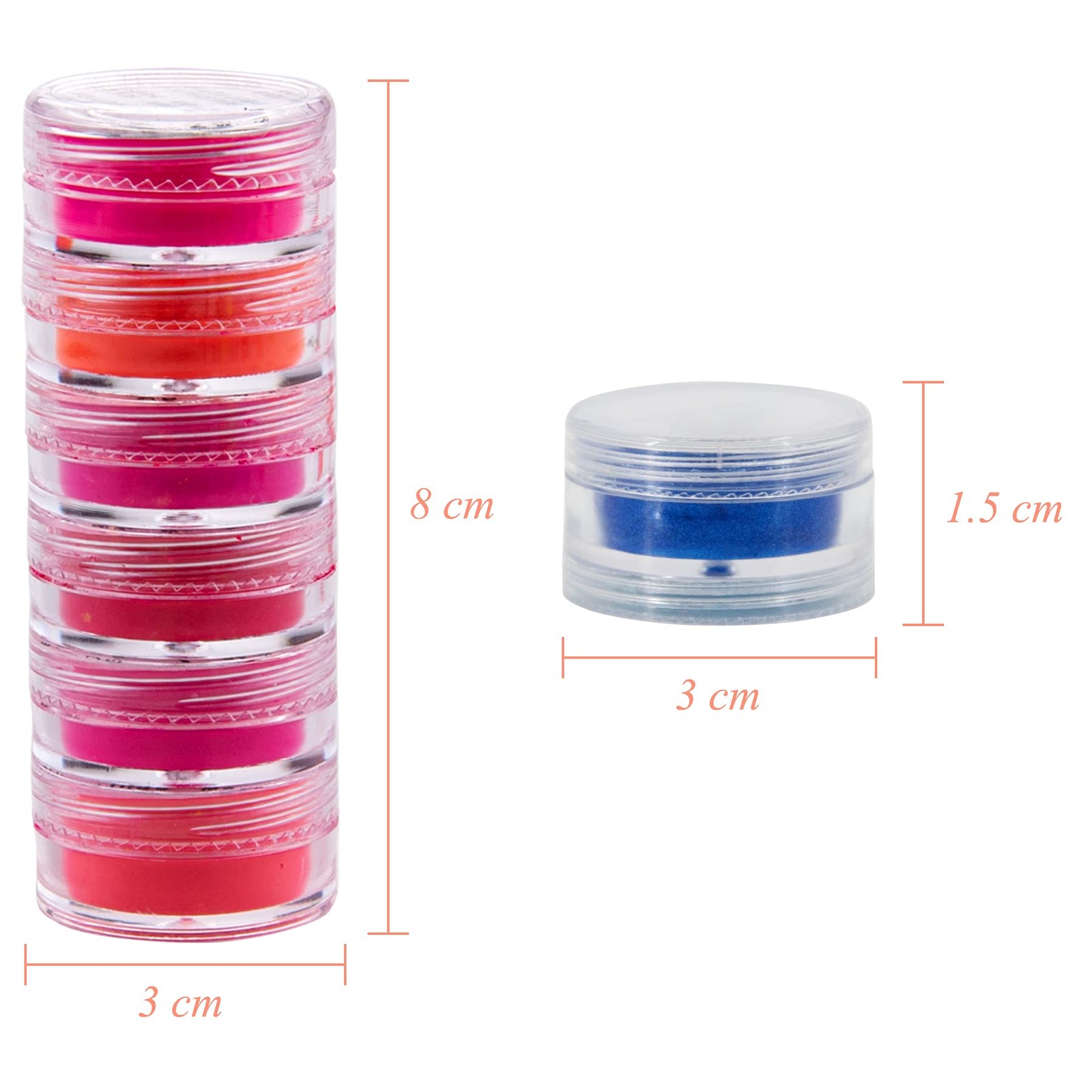 54 Colors Pigment Nail Powder Colorful Luminous Powder Iridescent Glitter Pea…
