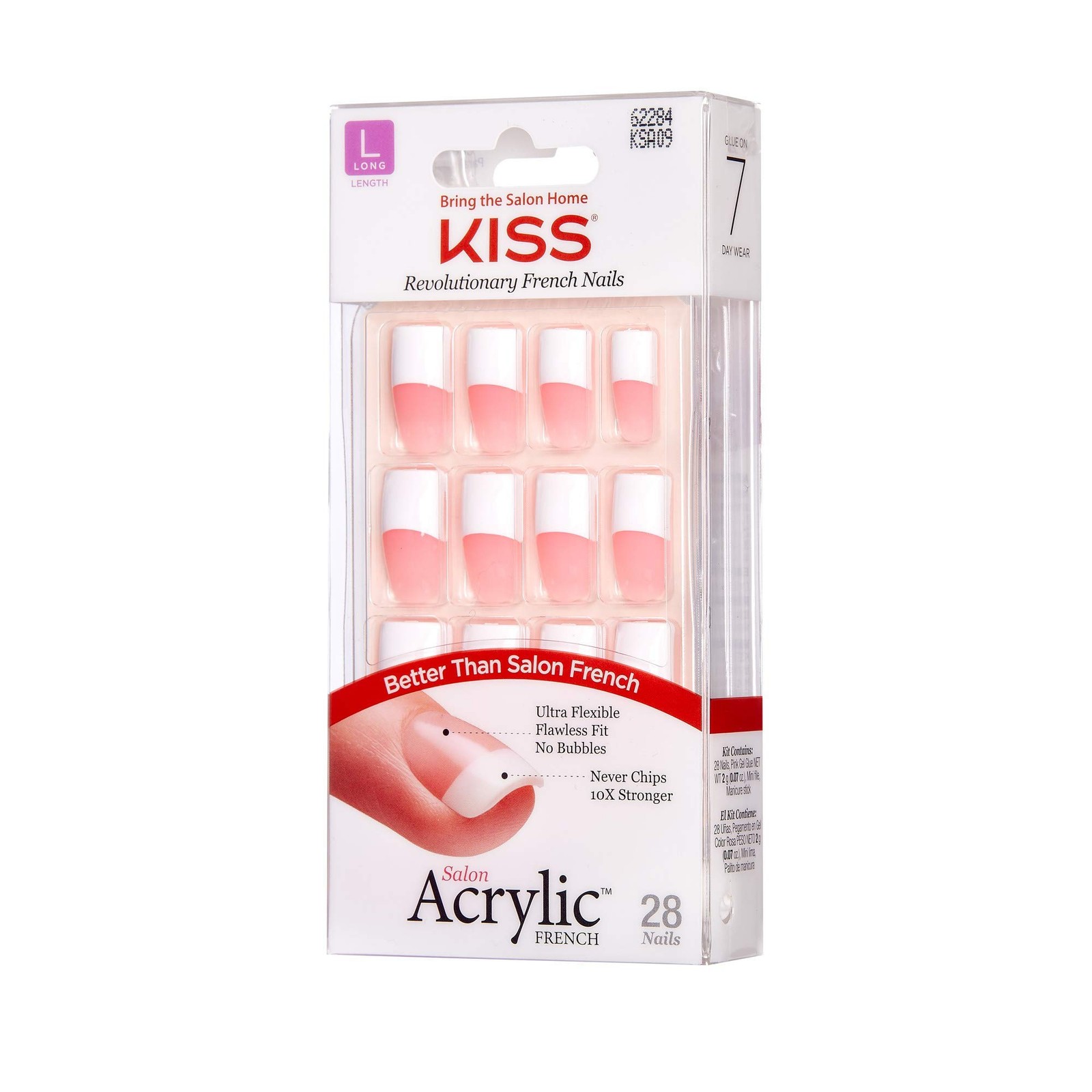 Ultra Flexible White False Nails Pack Of 2 Flawless Fit Never Chips Stronger