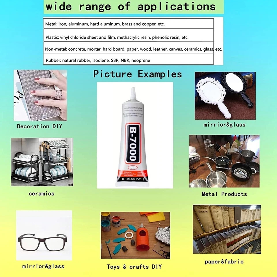 B7000 Clear Adhesive Glue High Viscosity for Rhinestone Jewelry Nail Art Craft