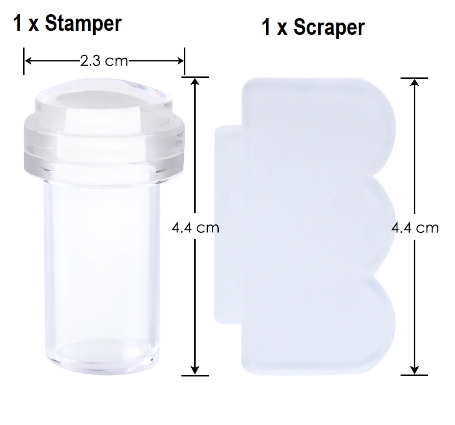 7PCS Nail Stamping Plates Stamper Scraper Set Christmas Art Transfer Tool Kit