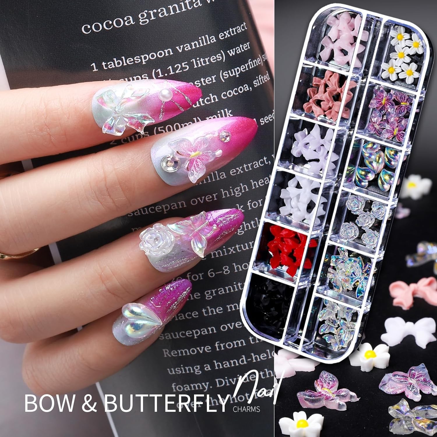 Crystal Nail Charms and Pearls with Gold Stickers for Creative Nail Designs