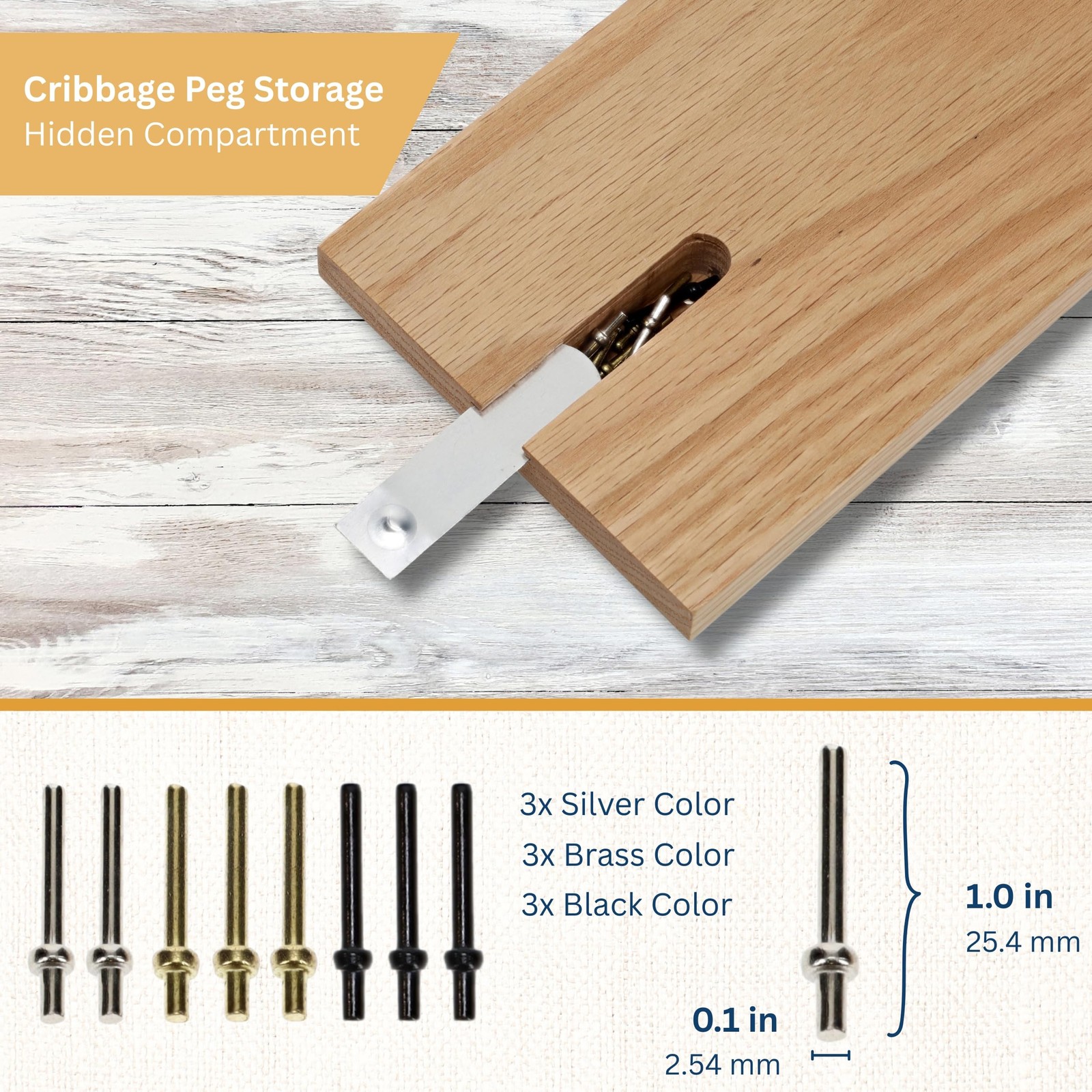 WE Games Classic 16 inches (L) x 4.5 (W) x 0.5 (H), Natural Oak