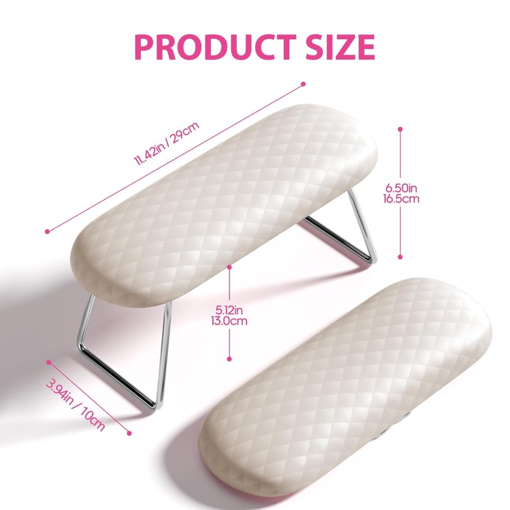 AORAEM Nail Art Handle Pad, Suitable for DIY Nail Art (Off-White)