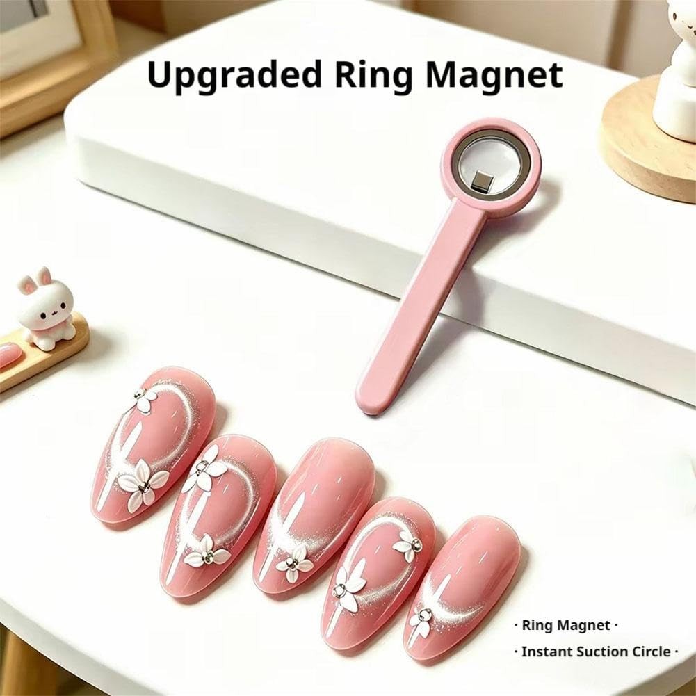 Circle Cat Eye Magnet For Nails Art,Rotating Ring Magnet With A Handle
