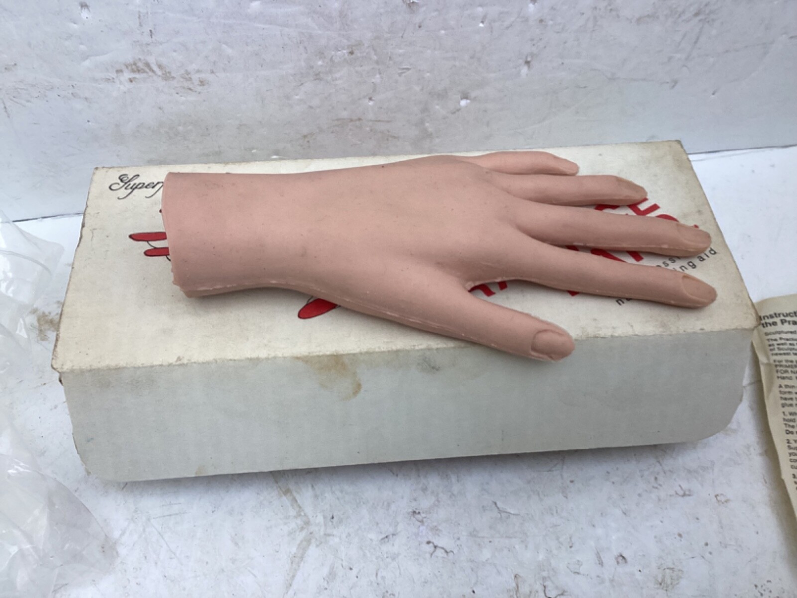 Super Nail Practice Hand Model, Acrylic Nail Training Hand & Fingers Nailbar