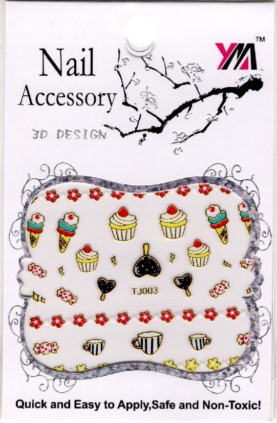 Nail Art 3D Decal Stickers – Ice Cream Cupcakes Dessert – Ships from U.S. TJ003