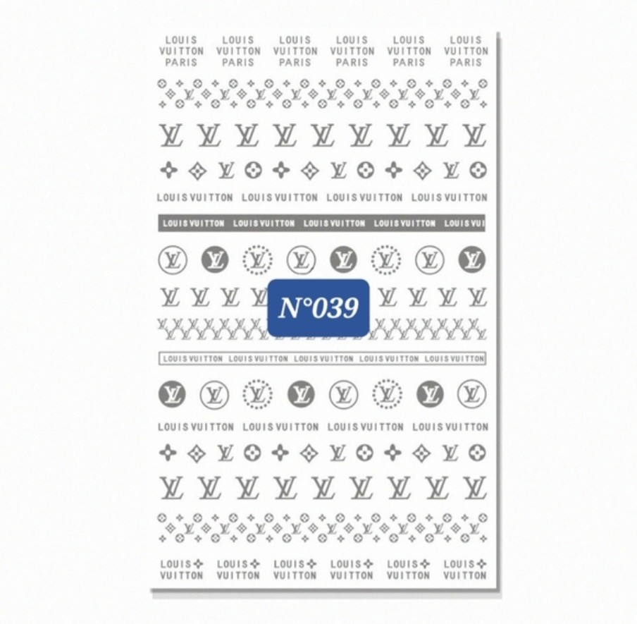 NWT NAIL ART DESIGN SELF-SEAL STICKERS N°39 SOLID SILVER!