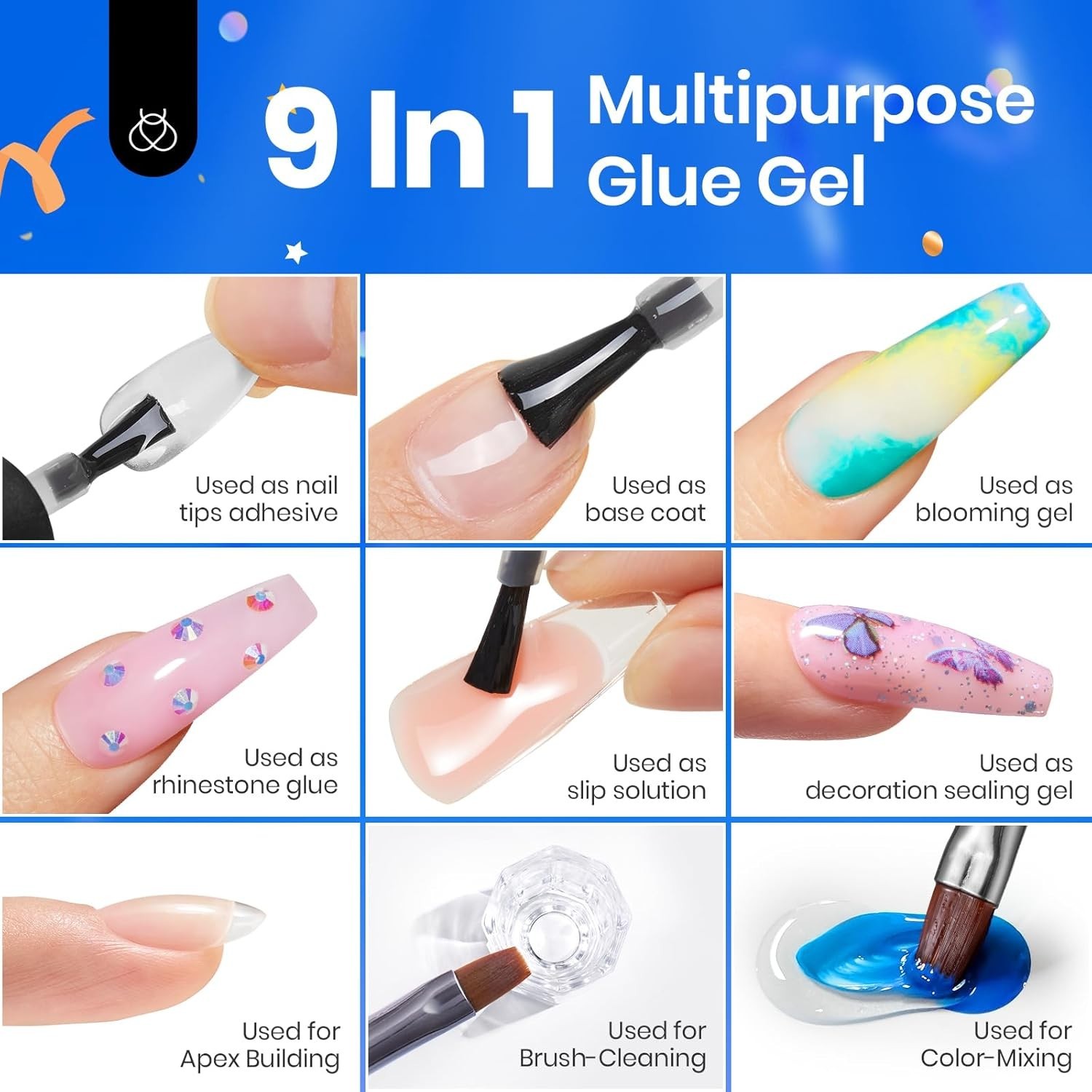 9-in-1 Nail Glue Gel – New Safe Formula for Strong, Long-Lasting Nails